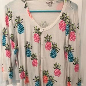 Target Merona Pineapple 🍍 Cardigan